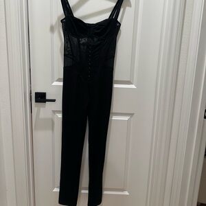 Fashion Nova Black Corset Jumpsuit